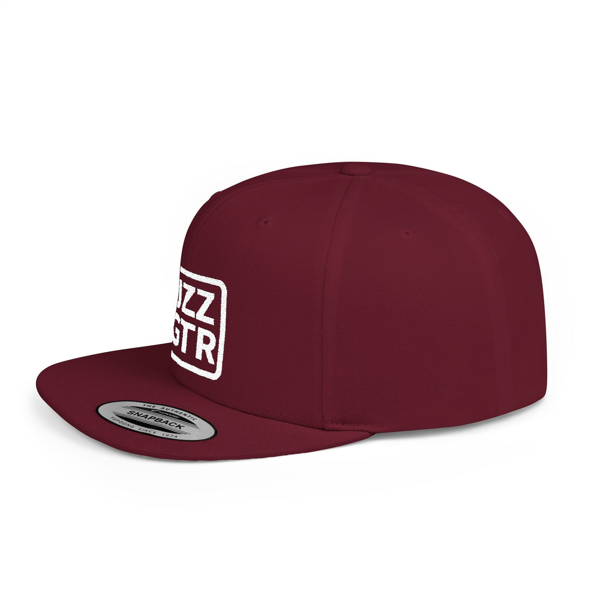 White Embroidered JZZ GTR™ Snapback Hat, Trendy Snapback Cap, Casual Gift for Jazz Lovers and Jazz Guitarists