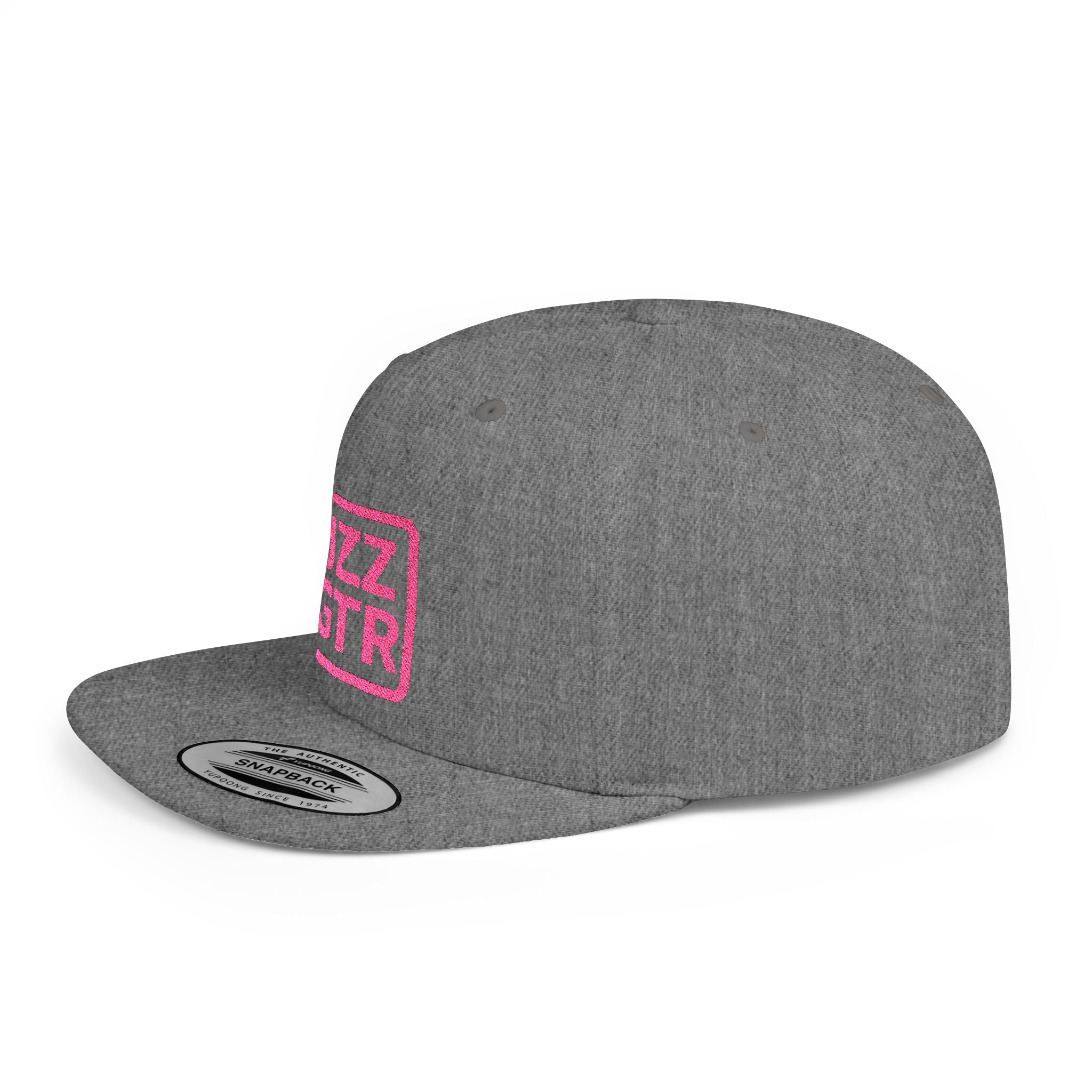 Pink Embroidered JZZ GTR™ Snapback Hat, Trendy Snapback Cap, Casual Gift for Jazz Lovers and Jazz Guitarists