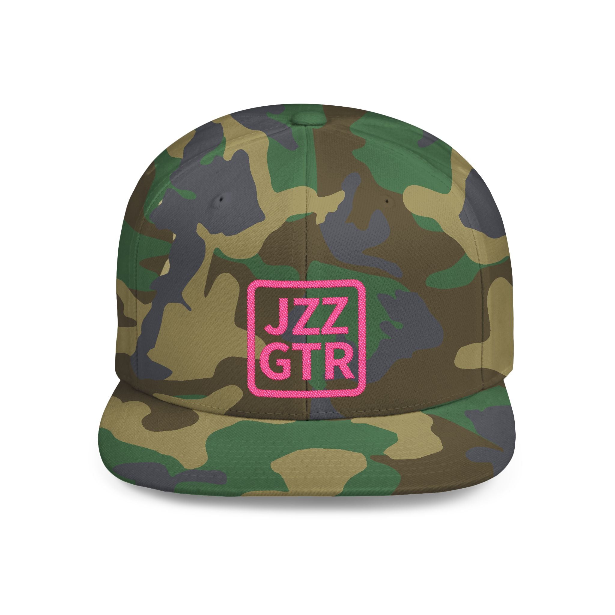 Pink Embroidered JZZ GTR™ Snapback Hat, Trendy Snapback Cap, Casual Gift for Jazz Lovers and Jazz Guitarists
