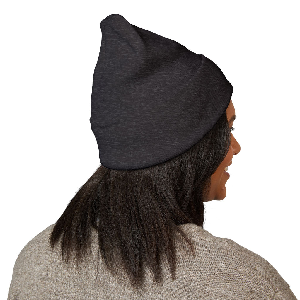 Black Embroidered JZZ GTR™ Beanie Hat-Classic Winter Hat for Jazz Lovers and Guitarists