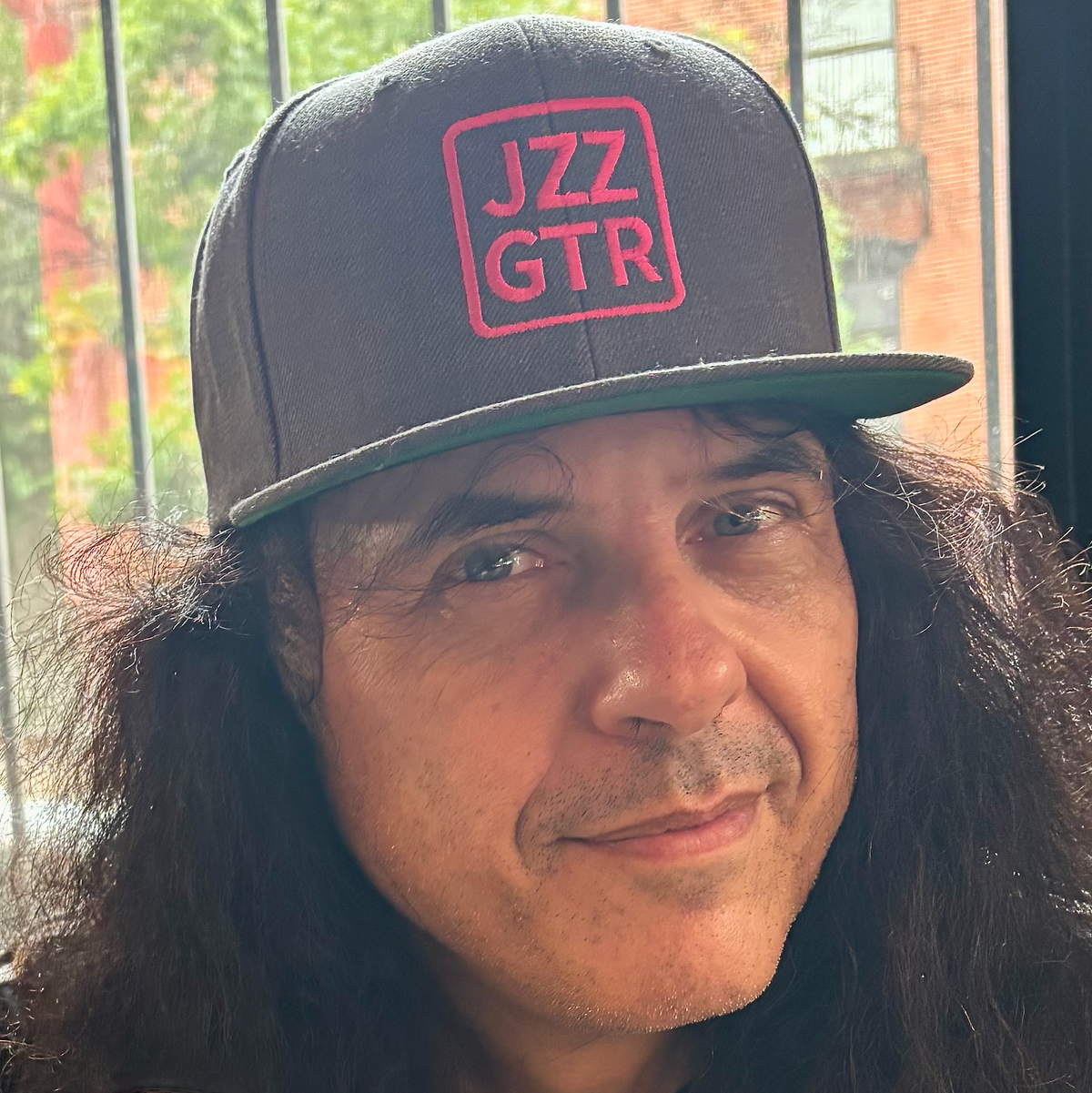 Pink Embroidered JZZ GTR™ Snapback Hat, Trendy Snapback Cap, Casual Gift for Jazz Lovers and Jazz Guitarists