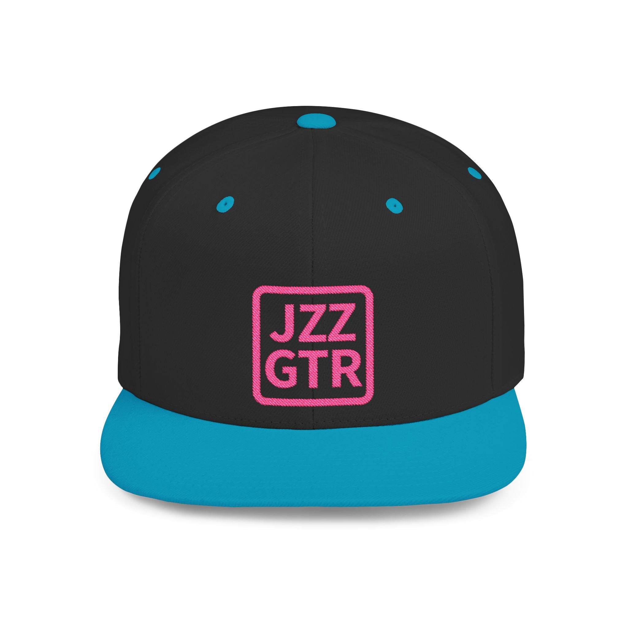 Pink Embroidered JZZ GTR™ Snapback Hat, Trendy Snapback Cap, Casual Gift for Jazz Lovers and Jazz Guitarists