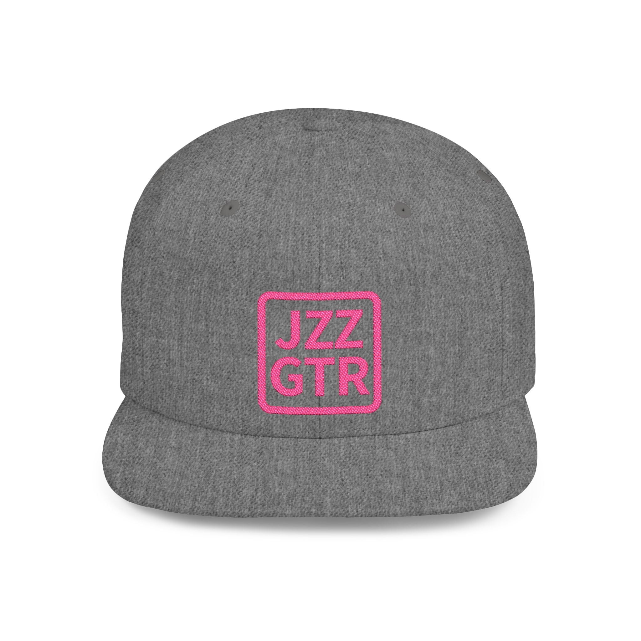 Pink Embroidered JZZ GTR™ Snapback Hat, Trendy Snapback Cap, Casual Gift for Jazz Lovers and Jazz Guitarists